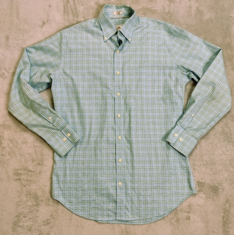 Peter Millar Nanoluxe Easy Care Long Sleeve Button Down Shirt Sz M